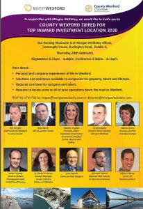 Invest Wexford Showcase Event 20th February in Dublin